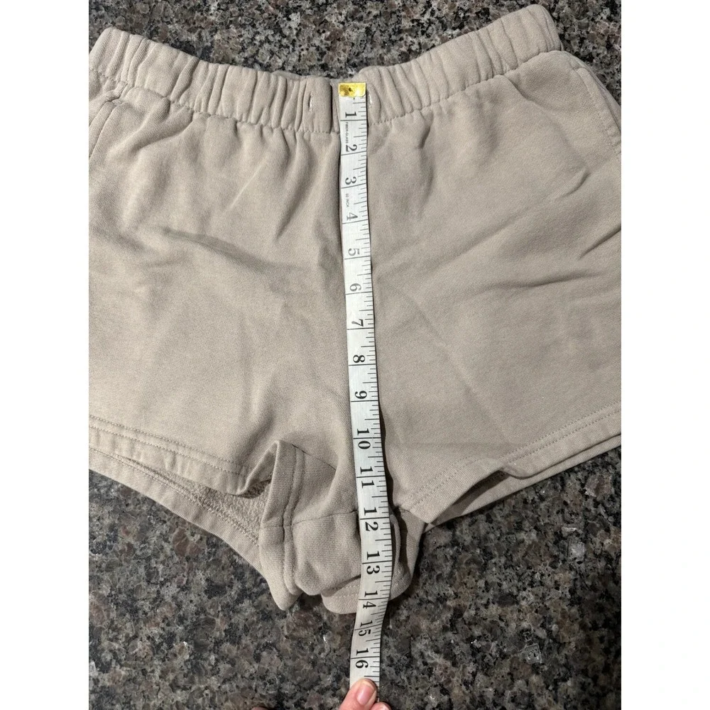 Playboy by PacSun Women Brown Fleece Lounge Sweat Shorts Size Medium Embroidered